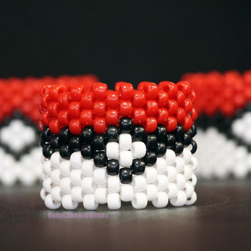 Pokeball Kandi Cuff